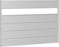 Biohort Sichtschutzelement, 5 Metall-Paneele, 1 Acrylglas-Paneel und 2...