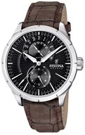 Festina Quarzuhr Herrenuhr Klassische Armbanduhr, schwarzes Zifferblatt, F16573/4,