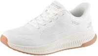 Slip-On Sneaker SKECHERS "BOBS SQUAD 4", Damen, Gr. 35, wei&szlig;, Mesh, Synthetik,