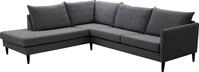 ATLANTIC home collection Ecksofa Rekvik L-Form, mit Wellenunterfederung, mit