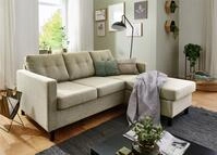 ATLANTIC home collection Ecksofa Tea L-Form, Ecksofa, frei im Raum stellbar und