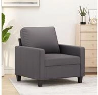 vidaXL Sofa vidaXL Sessel Grau 60 cm Kunstleder
