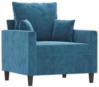 vidaXL Sessel, Loungesessel Blau 60 cm Samt