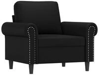 vidaXL Sofa Sessel Schwarz 60 cm Kunstleder, 1 Teile