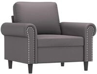 vidaXL Sofa Sessel Grau 60 cm Kunstleder, 1 Teile