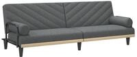 vidaXL Schlafsofa, Sofa mit Armlehnen Dunkelgrau Stoff