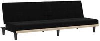 vidaXL Sofa Schlafsofa mit Getr&auml;nkehaltern Schwarz Stoff, 1 Teile