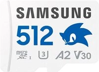 Samsung SONIC microSD + SD Adapter Speicherkarte (512 GB, Video Speed Class 30