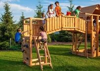 FUNGOO Spielturm FORTRESS TIPTOP Rainbow, mit Schaukel & Rutsche,...