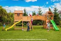 FUNGOO Spielturm MAXI SET SIZED PLAZA, mit Schaukel & Rutsche,...