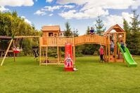 FUNGOO Spielturm MAXI SET SMILE FARM, mit Schaukel & Rutsche,...