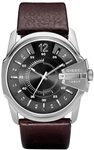 Diesel Quarzuhr MASTER CHIEF DZ1206, Armbanduhr, Herrenuhr, Datum, Lederarmband