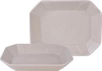 CreaTable Servierteller Streat Food creme, Steinzeug, (2-tlg., 2 Streat Box)