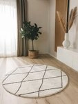 benuta Hochflor-Teppich Benno, rund, H&ouml;he: 21 mm, Teppich Wohnzimmer, Schlafzimmer,