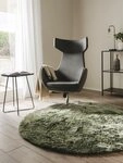 benuta Teppich Whisper, rund, H&ouml;he: 31 mm, Hochflorteppich Wohnzimmer, Schlafzimmer,
