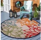 Sanat Teppich Floral 2 Outdoor, auch als L&auml;ufer und rund, rund, H&ouml;he: 6 mm,...