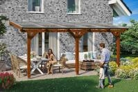 Skanholz Terrassendach Bormio, BxT: 541x300 cm, Bedachung Doppelstegplatten