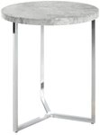 HAKU Beistelltisch Beistelltisch betonoptik chrom - Sofatisch Metall,MDF- H 54...