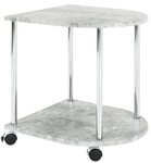 HAKU Beistelltisch Beistelltisch auf Rollen MDF-Servierwagen Metall-B 42xH 45xT...