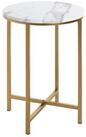 HAKU Beistelltisch Beistelltisch gold marmoroptik - Sofatisch MDF - H 53 x &Oslash;...