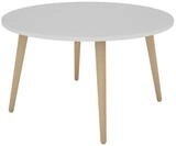 byLIVING Couchtisch Lasse, Massivholz-Beine, Durchmesser 80 cm, verschiedenen...