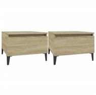 vidaXL Beistelltisch Beistelltische 2 Stk. Sonoma-Eiche 50x46x35 cm...