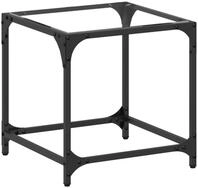 vidaXL Couchtisch Couchtisch mit Glasplatte Transparent 40x40x40 cm Stahl (1-St)