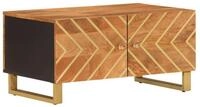 vidaXL Couchtisch Couchtisch Braun und Schwarz 80x50x40 cm Massivholz (1-St)