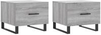 vidaXL Couchtisch Couchtische 2 Stk. Grau Sonoma 50x50x40 cm Holzwerkstoff...