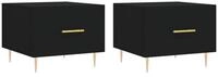 vidaXL Couchtisch Couchtische 2 Stk. Schwarz 50x50x40 cm Holzwerkstoff (2-St)
