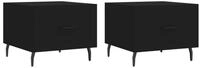 vidaXL Couchtisch Couchtische 2 Stk. Schwarz 50x50x40 cm Holzwerkstoff (2-St)