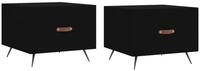 vidaXL Couchtisch Couchtische 2 Stk. Schwarz 50x50x40 cm Holzwerkstoff (2-St)