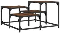 vidaXL Couchtisch Couchtisch Braun Eichen-Optik 68x68x40 cm Holzwerkstoff (1-St)
