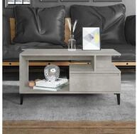 vidaXL Couchtisch vidaXL Couchtisch Betongrau 90x49x45 cm Holzwerkstoff