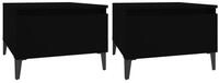 vidaXL Beistelltisch Beistelltische 2 Stk. Schwarz 50x46x35 cm Holzwerkstoff...