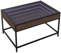 vidaXL Couchtisch Couchtisch mit Infinity-LED Braun Eichen-Optik 70x50x41 cm (1-St)