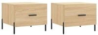 vidaXL Couchtisch Couchtische 2 Stk. Sonoma-Eiche 50x50x40 cm Holzwerkstoff...