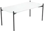 meet Beistelltisch Meet, Breite 50 cm, mit lackierter Tischplatte schwarz|wei&szlig;
