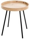HAKU Beistelltisch Beistelltisch Eiche - Sofatisch schwarz, MDF, Metall - H 45...