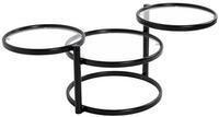 HAKU Couchtisch Tisch in schwarz - Metall, Sicherheitsglas 5 mm - Sofatisch
