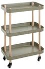 HAKU Beistelltisch Beistelltisch Massiv natur gr&uuml;n-Sofatisch Metall-B 50 x H...