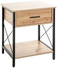 HAKU Konsolentisch Konsole - eiche-schwarz - MDF, Metall - H. 60cm x B. 45cm - Regal