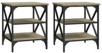 vidaXL Beistelltisch Beistelltische 2 Stk. Sonoma-Eiche 40x42x50 cm...