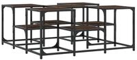 vidaXL Couchtisch Couchtisch Braun Eichen-Optik 91x91x40 cm Holzwerkstoff (1-St)