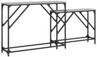 vidaXL Beistelltisch Konsolentische 2 Stk. Grau Sonoma Holzwerkstoff (1-St)