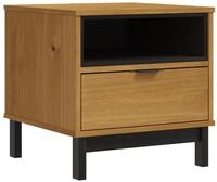 vidaXL Beistelltisch Beistelltisch FLAM 50x50x50 cm Massivholz Kiefer