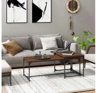 vidaXL Couchtisch vidaXL Couchtische 2 Stk. Braun Eichen-Optik Holzwerkstoff