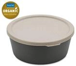 KOZIOL Schale CONNECT BOWL 0,4 mit Deckel 400 ml nature ash grey, ORGANIC