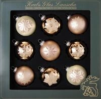 Krebs Glas Lauscha Weihnachtsbaumkugel Cappuccino, Weihnachtsdeko,...