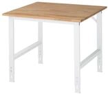 RAU Werkbank Arbeitstisch 1000x1000x760-1080 B-Platte 25mm lichtgrau